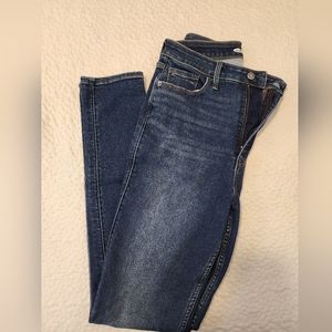 Dark Wash Old Navy - Super Skinny 360° Strech Extra High Rise Jeans - TALL